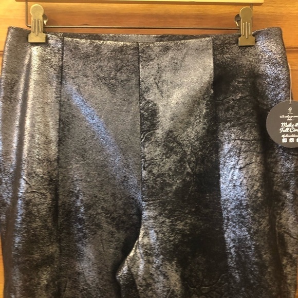Jolie & Joy/ NWT/ pull on pants/ black and silver shimmer/ L - Picture 6 of 14